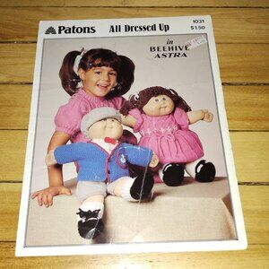 Patons All Dressed Up in Beehive Astra Leaflet #1031 (1984)